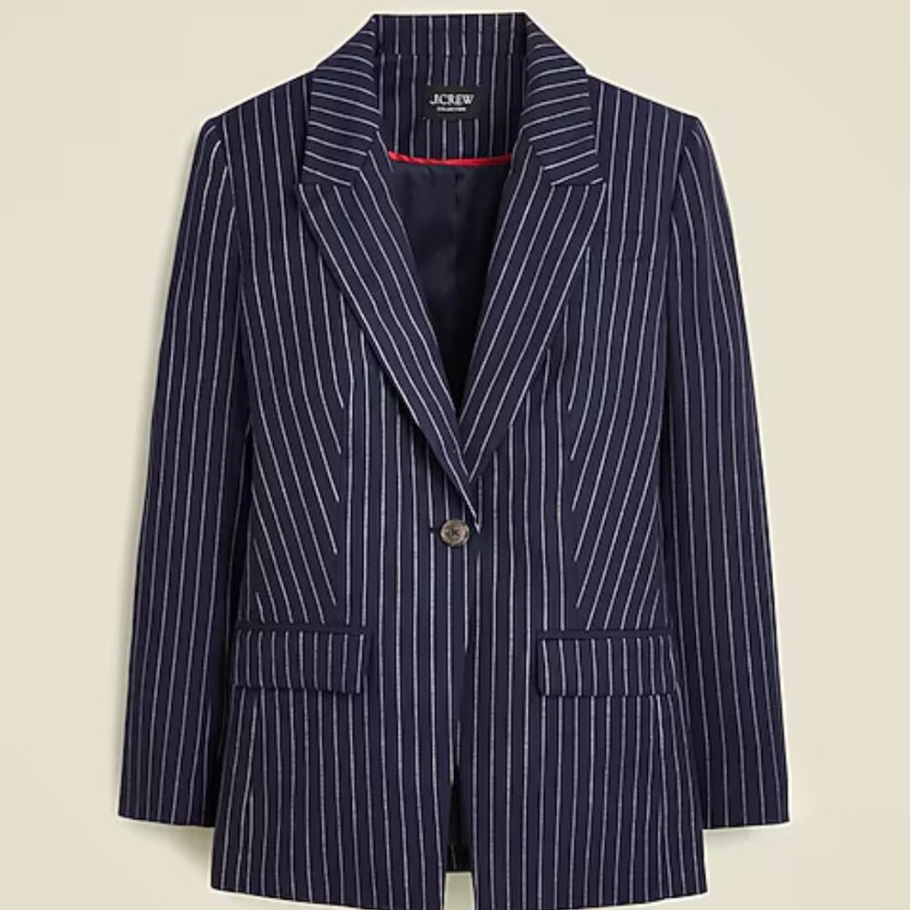 NWOT J. Crew Collection Vivienne blazer in pinstripe Italian wool blend